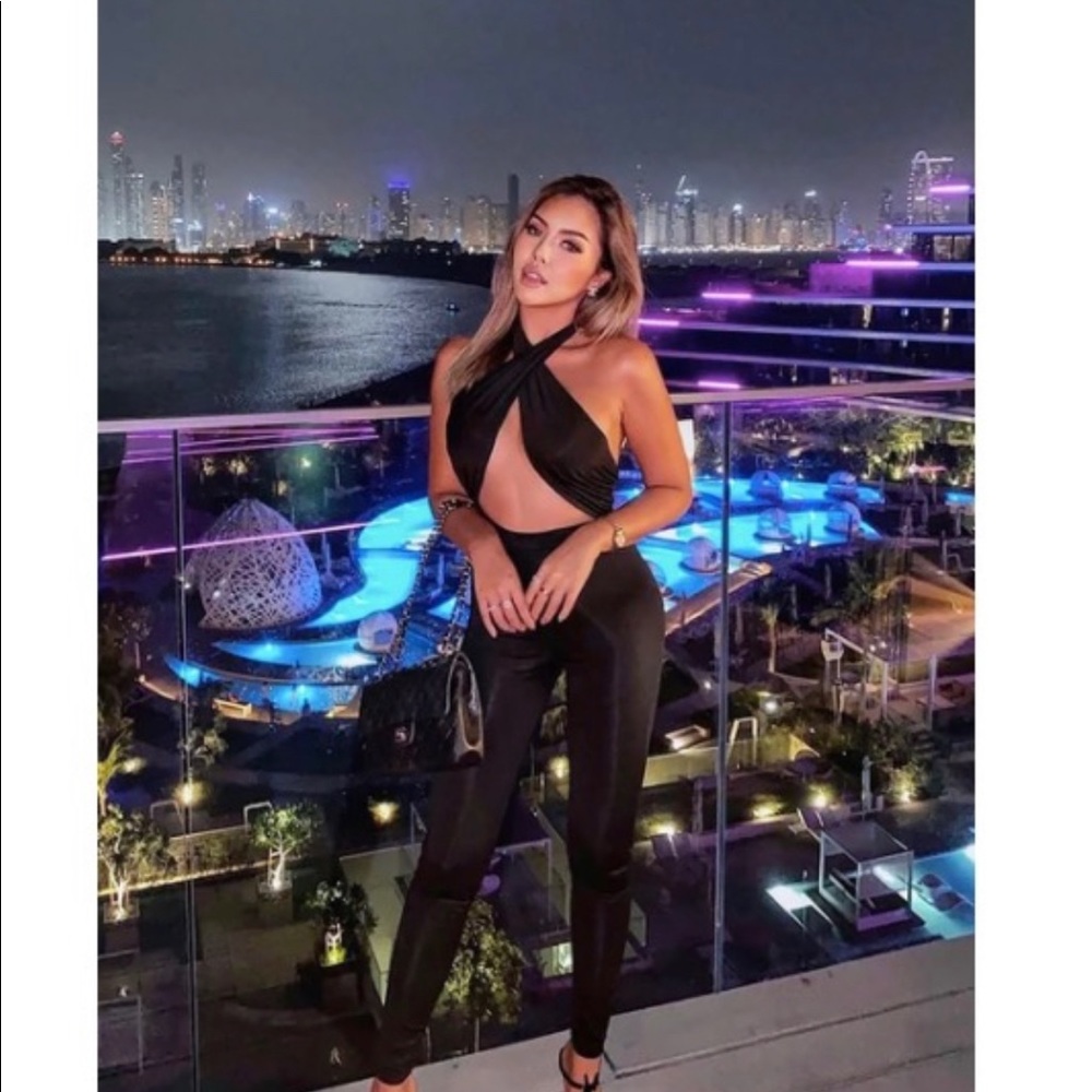 Black fashion nova jumpsuit